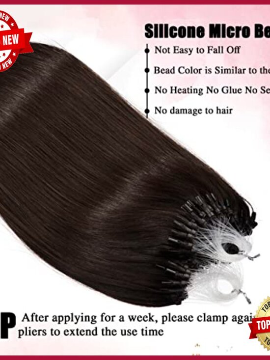 24 Inch Human Hair Microlink Extensions 50g Pack Long Micro Loop main image 4